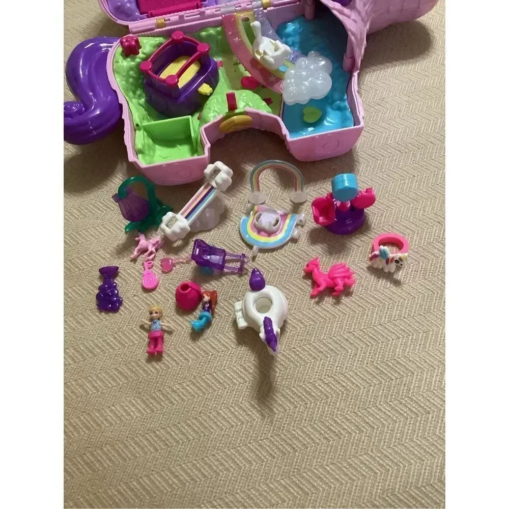 Set of 2 Polly Pocket 2-In-1 Travel Toy Playsets